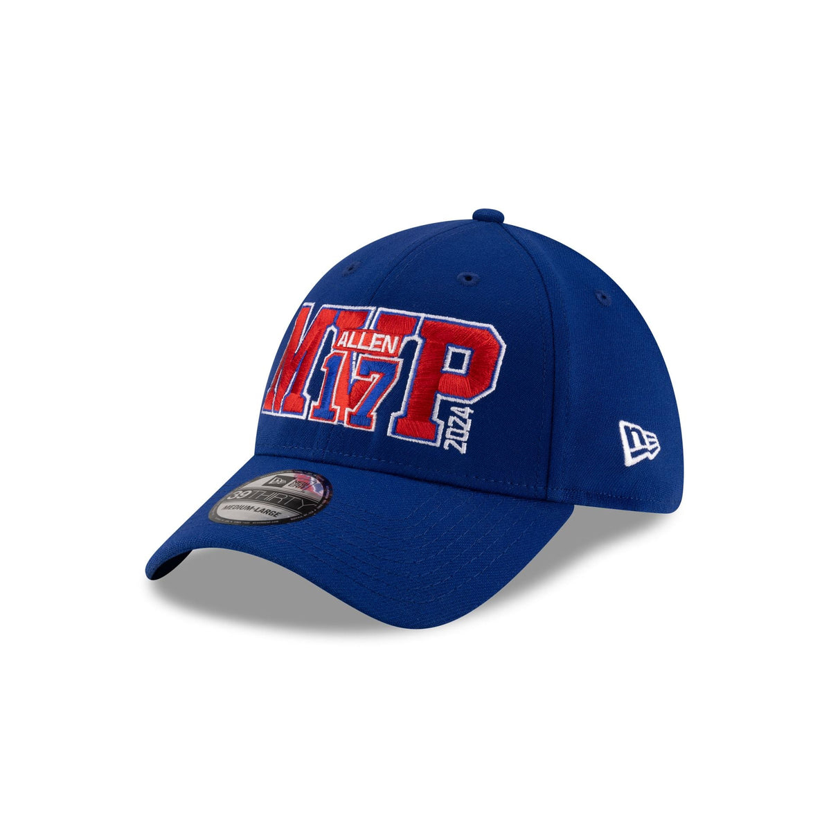 Buffalo Bills Josh Allen MVP Royal Blue 39THIRTY Stretch Fit Hat