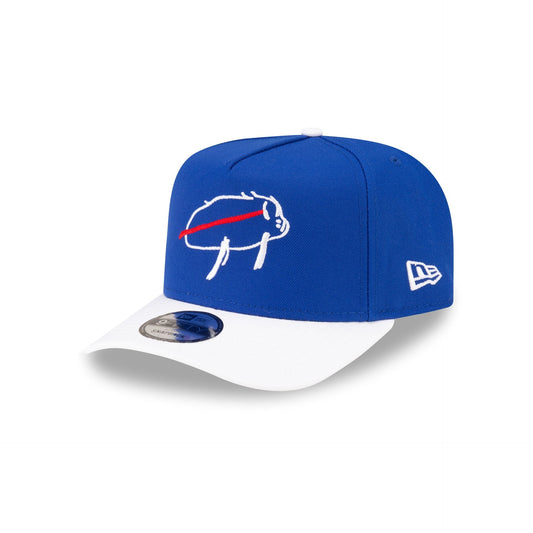 Buffalo Bills Billustration White Visor 9FIFTY A-Frame Snapback Hat