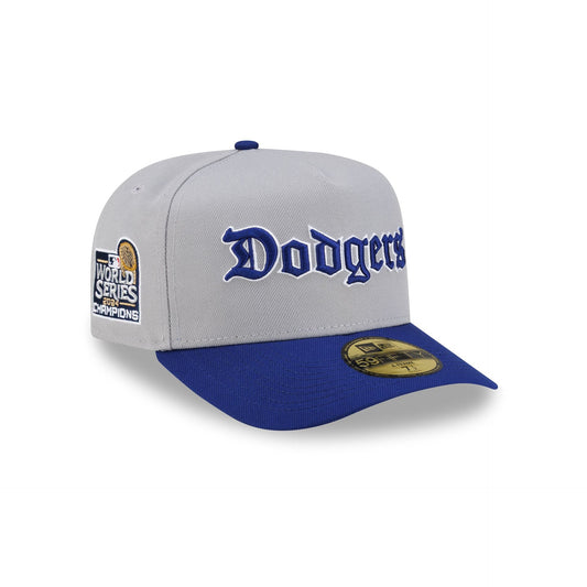 Just Caps Gothic Script Los Angeles Dodgers 59FIFTY A-Frame Fitted Hat