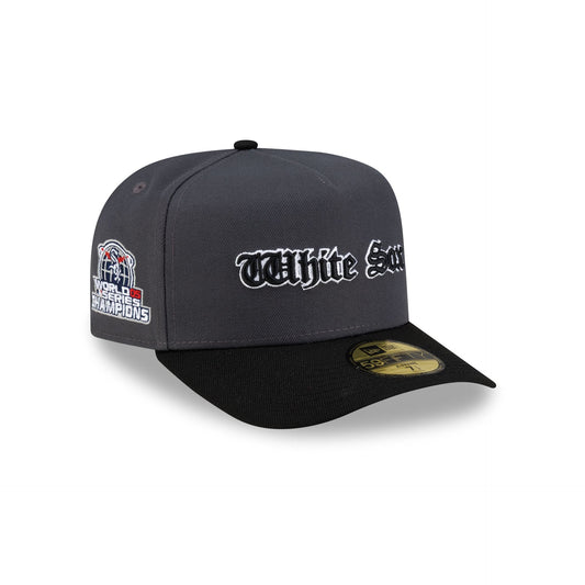 Just Caps Gothic Script Chicago White Sox 59FIFTY A-Frame Fitted Hat