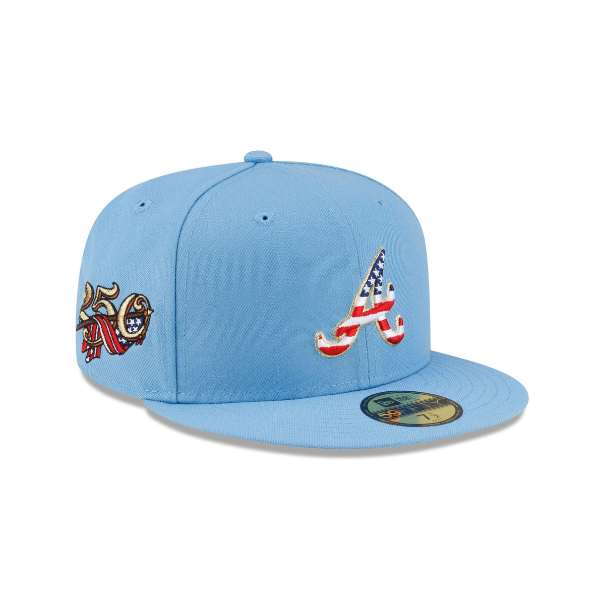 Atlanta Braves Red. White & Blue 59FIFTY Fitted Hat