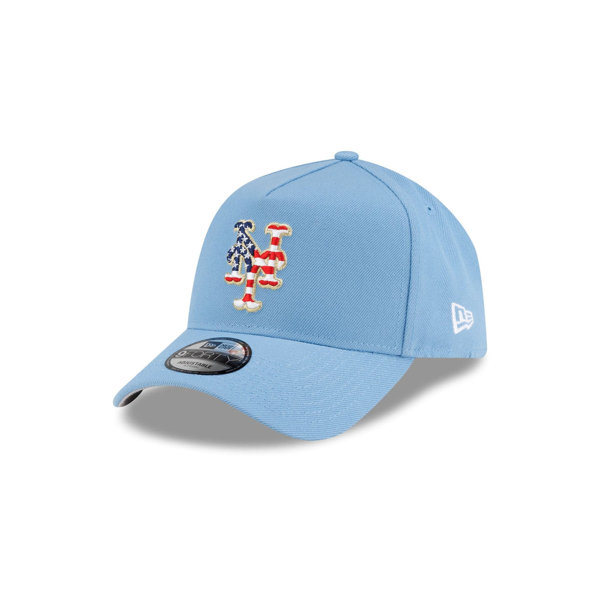 New York Mets Red. White & Blue 9FORTY A-Frame Snapback Hat