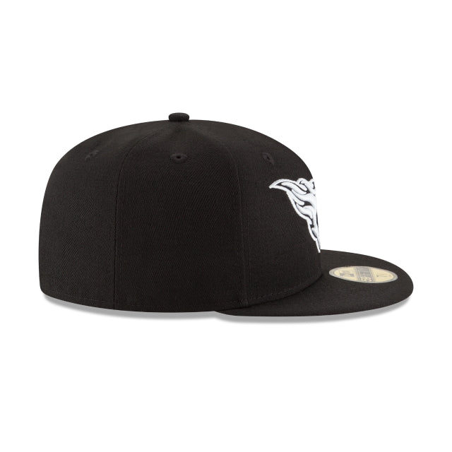 Tennessee Titans Black & White 59FIFTY Fitted Hat