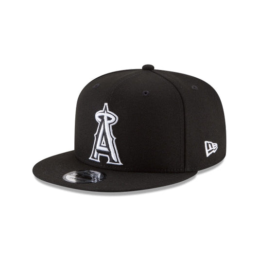 Los Angeles Angels Basic Black and White 9FIFTY Snapback Hat